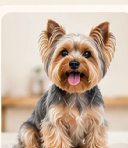 Liten nyklippt hund